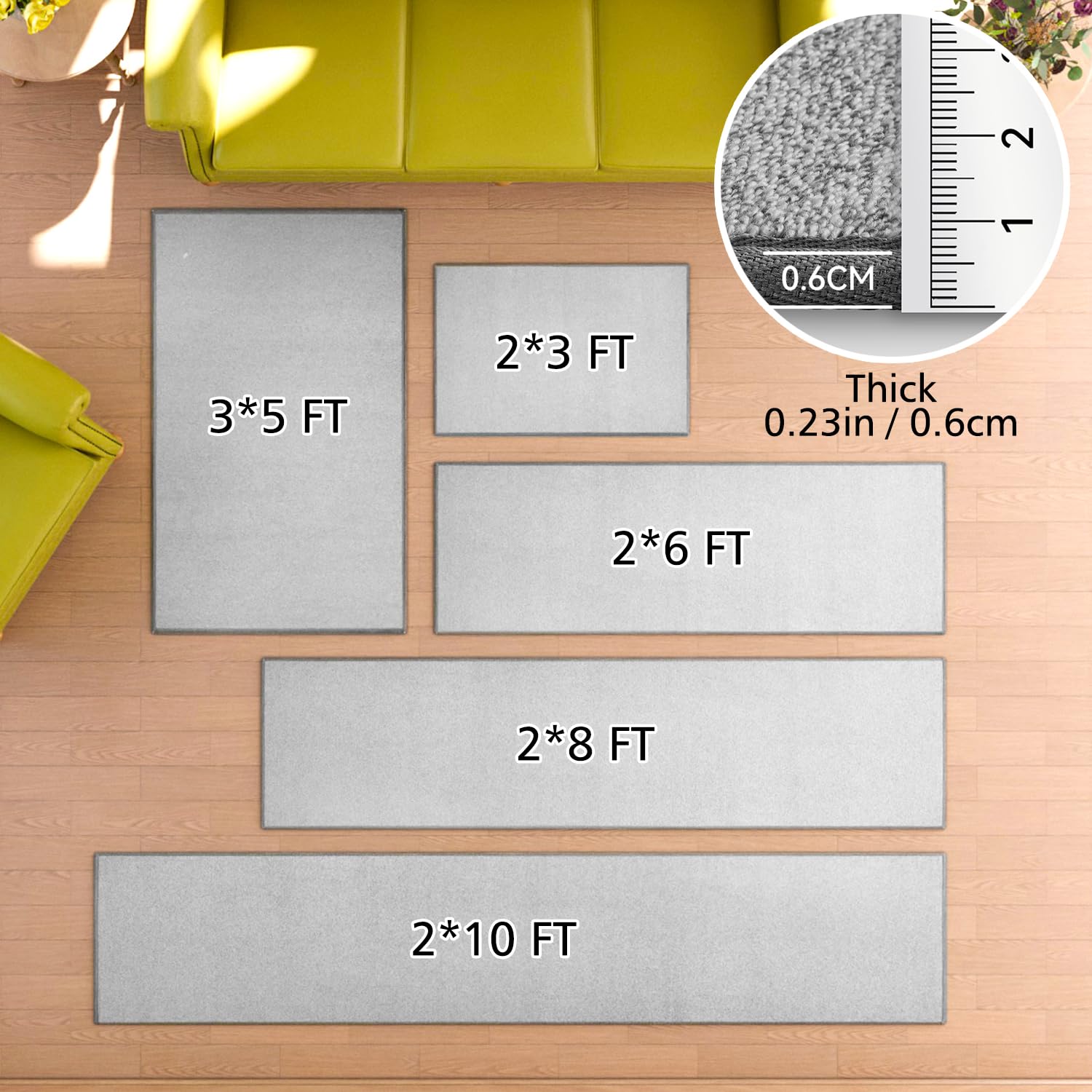 AREDO Runner Rug Pointillism design adds subtle style to any room.