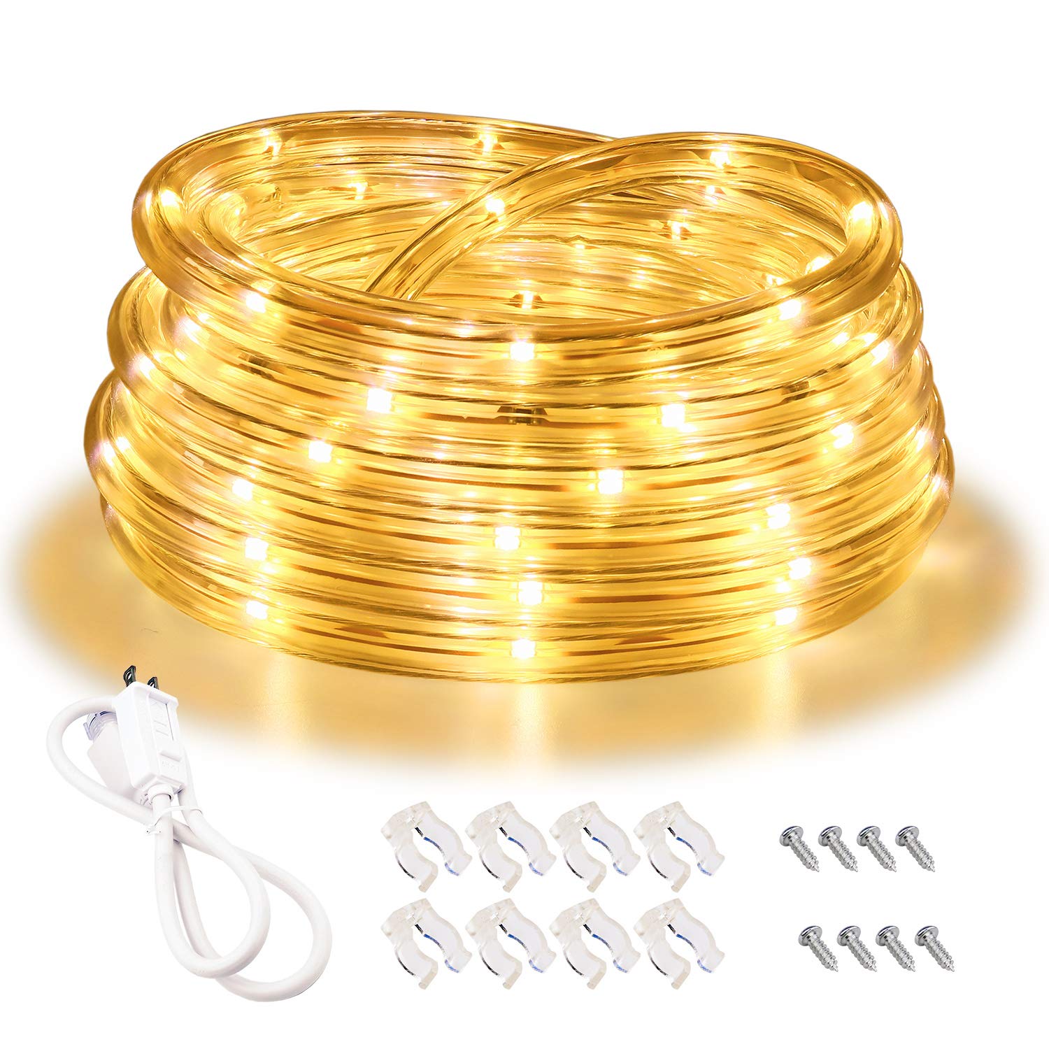 Areful LED rope light 16ft warm white glow for cozy indoor ambiance