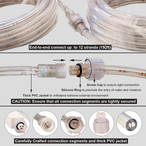 Areful flexible rope light bends to shape your design