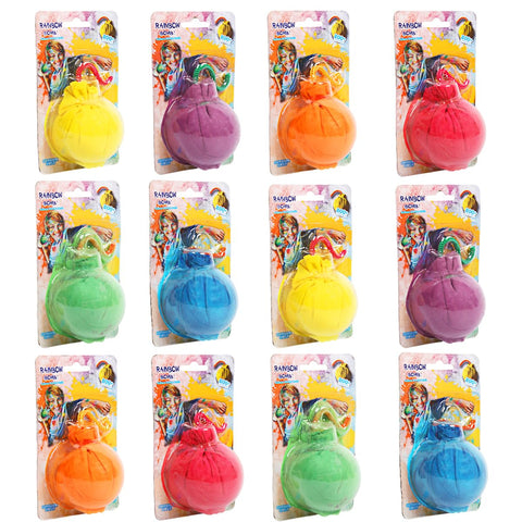ARELUX color powder balls in action showing vibrant throws for photography