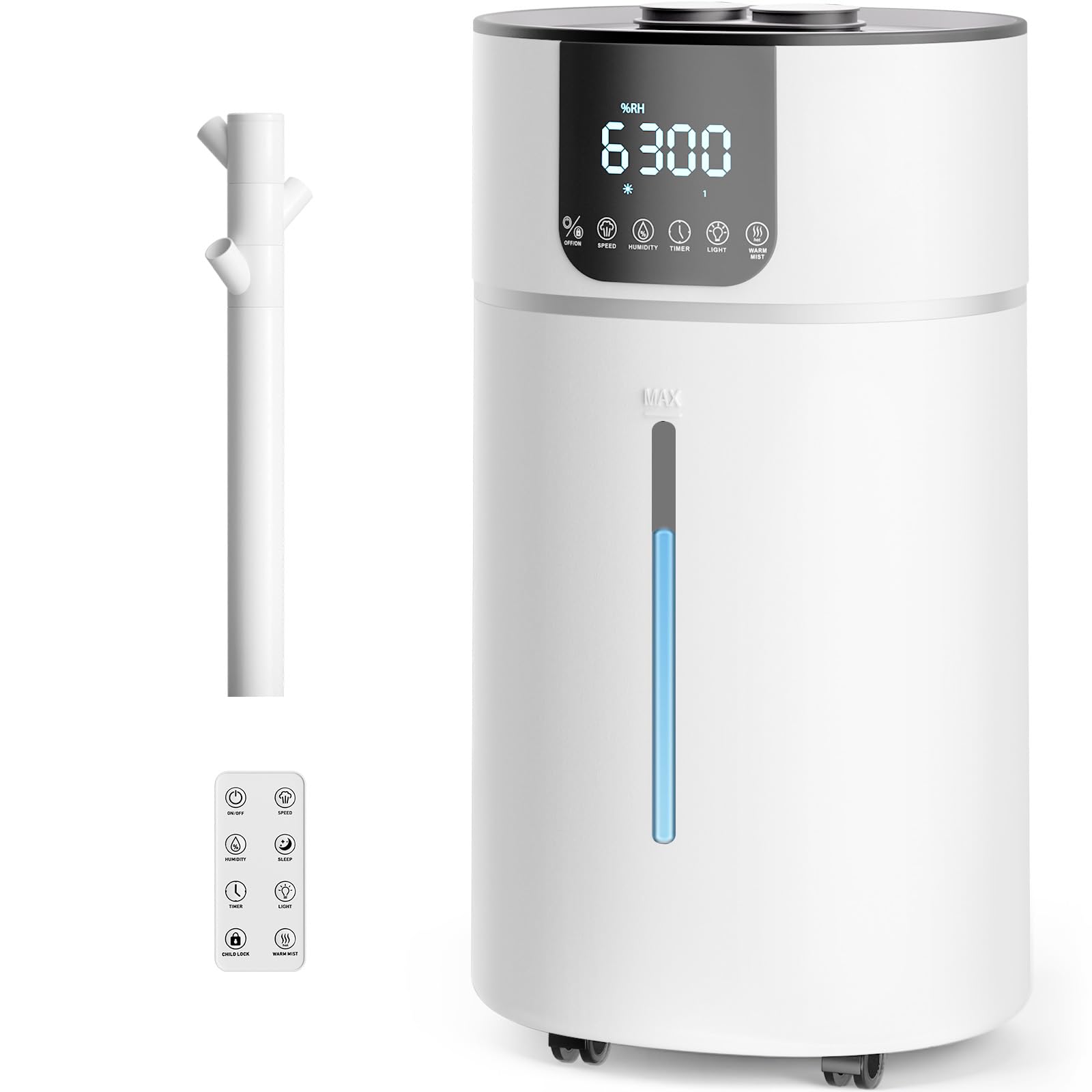 AreShark humidifier front view with large tank for whole-room humidity