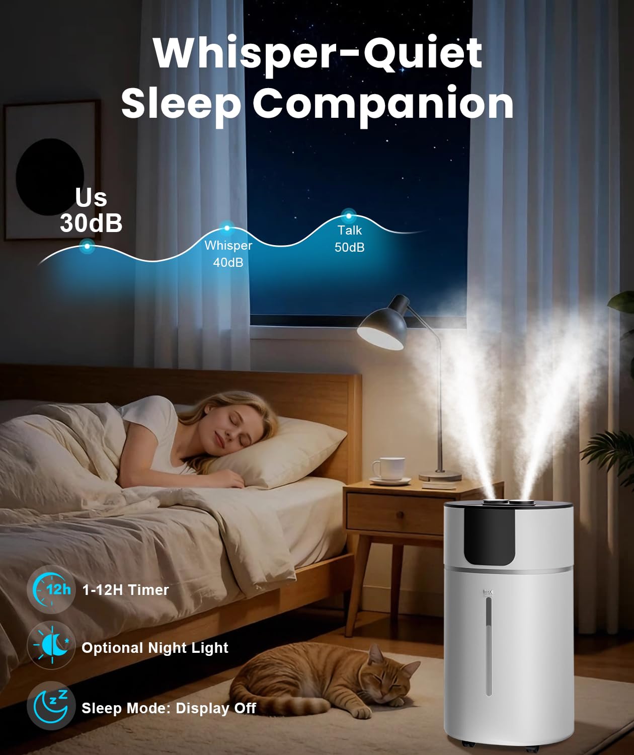 AreShark sleep mode delivers whisper-quiet operation for restful nights