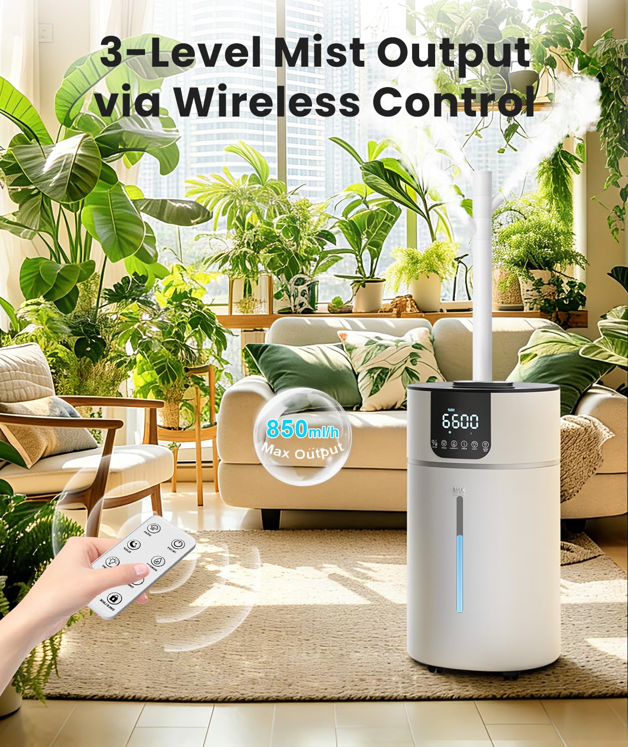 AreShark warm mist feature creates cozy ambience in winter evenings