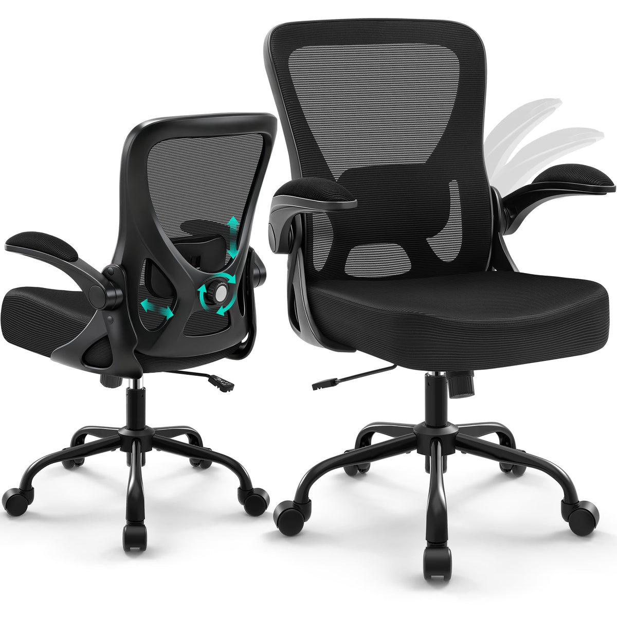 AreShark Office Chair ergonomic backrest supports long work sessions.
