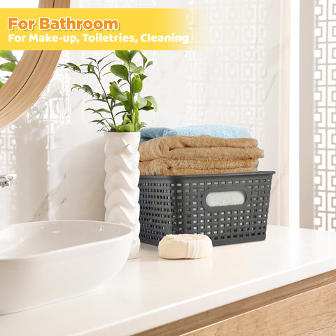 AREYZIN lidded bins keep items dry and dust-free on countertops