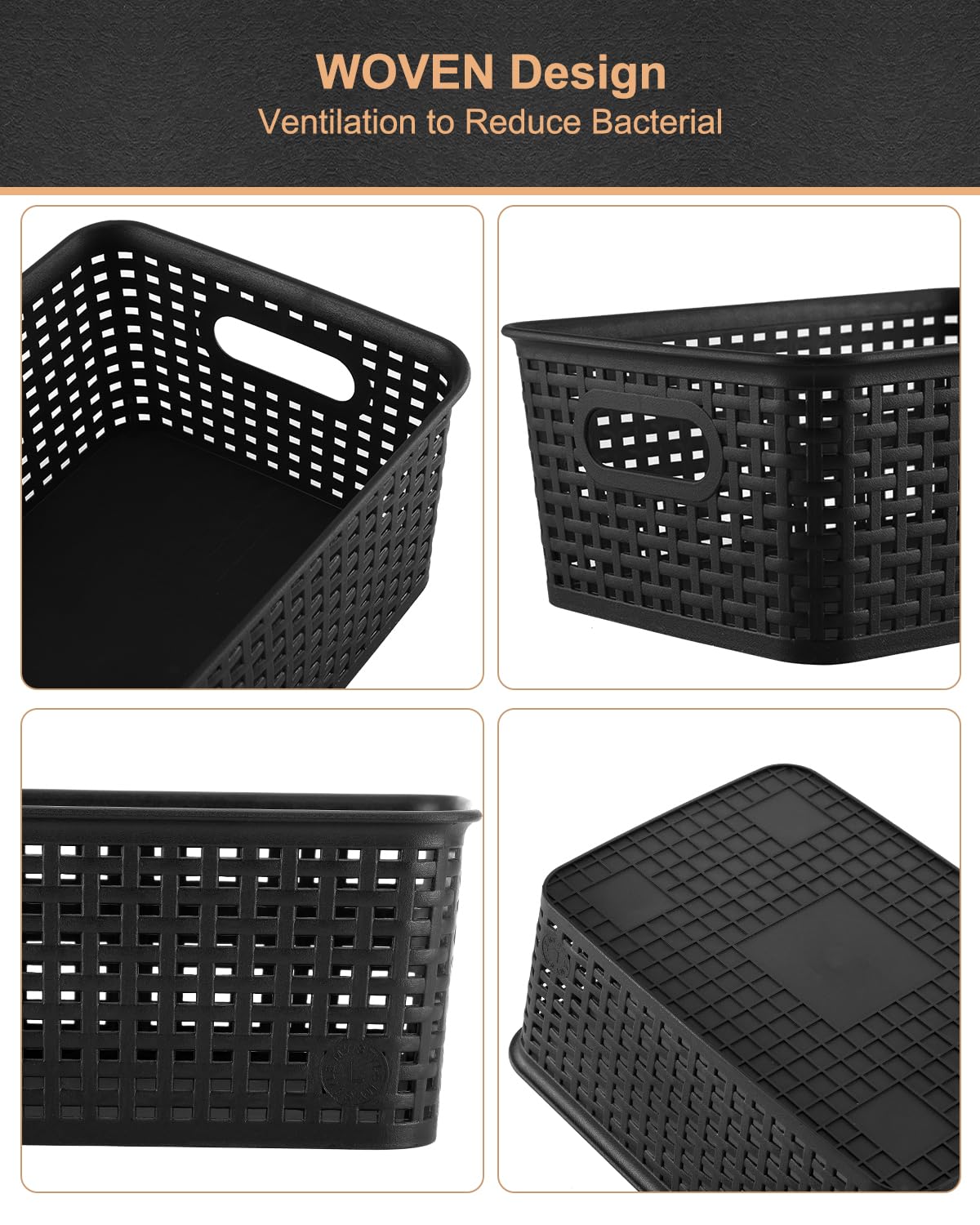 AREYZIN small baskets organize closets, desks, and countertops efficiently.