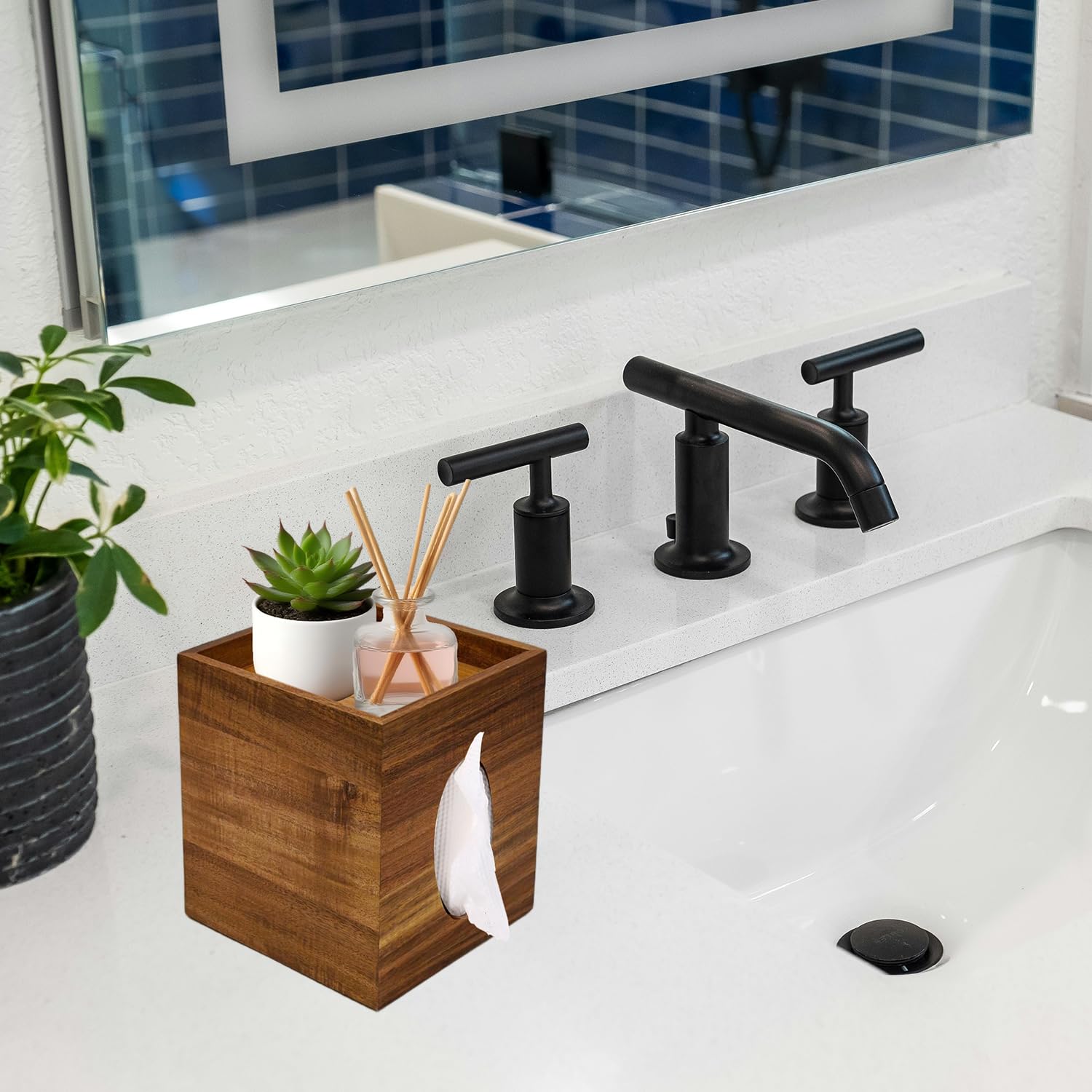 Arflo compact dimensions fit most standard square tissue boxes