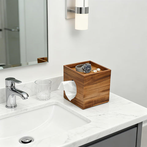 Arflo modern farmhouse tissue holder complements rustic interiors