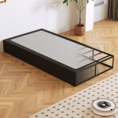 Arhomefurni 10-inch twin box spring frame with sturdy steel base for lasting support.