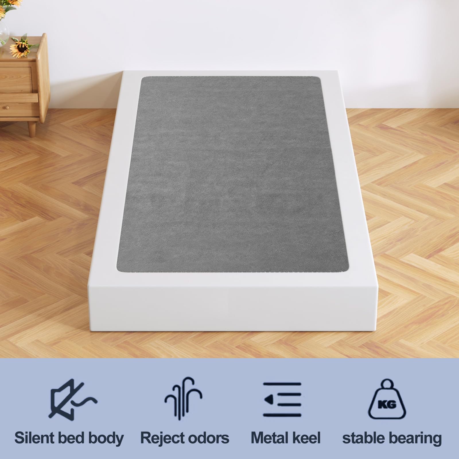 Arhomefurni Box Spring no noise design ensures undisturbed nights