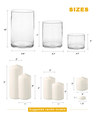 Sizes 4, 7, and 10 inches accommodate varied candle arrangements with ARIAMOTION.