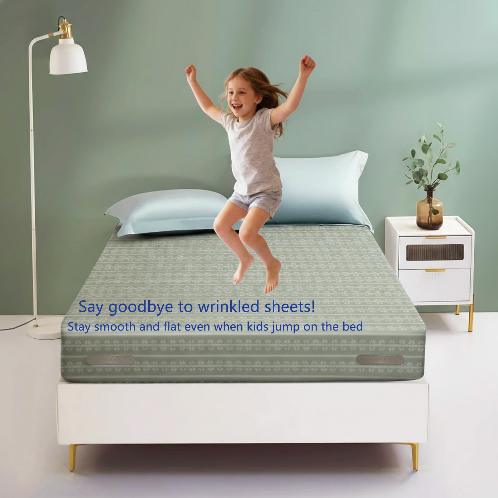 Arisenca four-corner set secures all corners evenly.