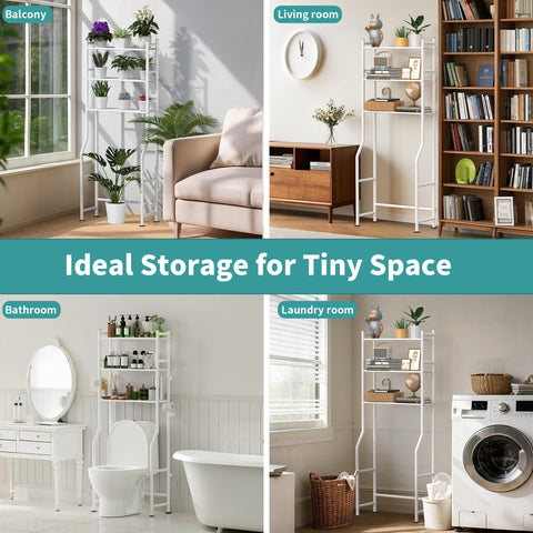 AriseWork freestanding rack, 64-inch tall, fits bathrooms with tall ceilings.