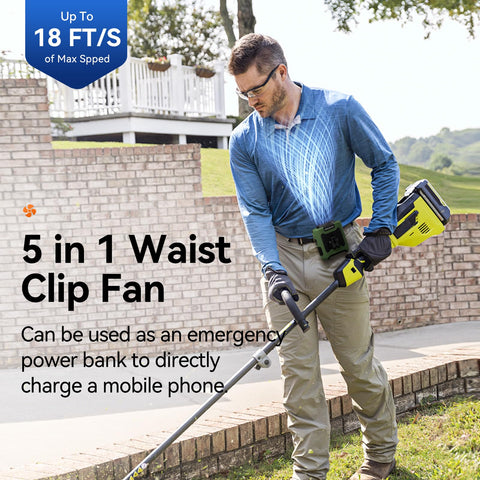 Aristide waist fan LED flashlight for night visibility