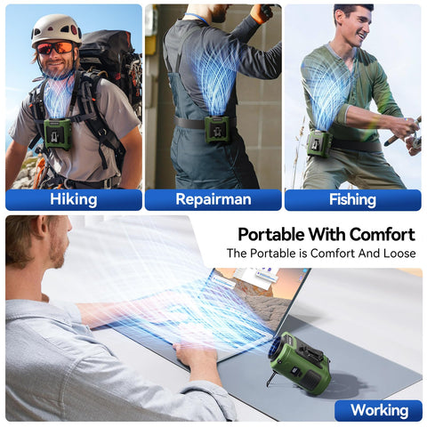 Aristide waist fan lightweight 300g for easy carry anywhere