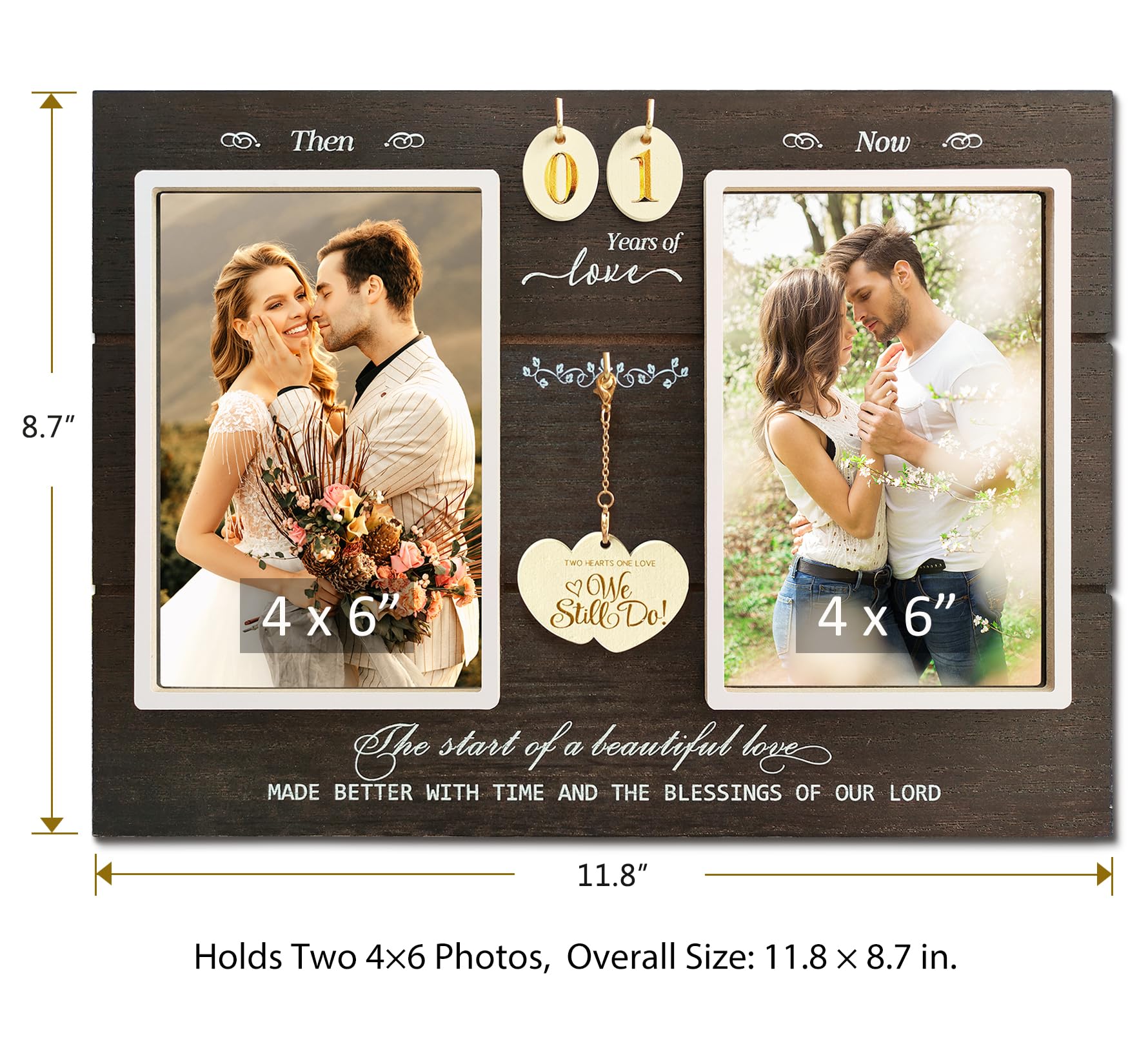 A'arkaJ Then & Now photos frame two memories in one keepsake.