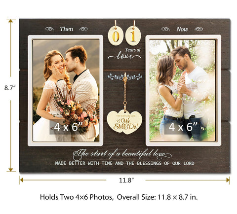 A'arkaJ Then & Now photos frame two memories in one keepsake.