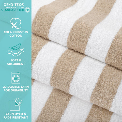 Arkwright California Cabana Stripe Towel Pack of 4 ready for beach days.