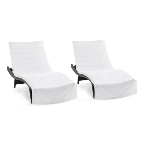 Arkwright Las Rayas chaise lounge cover 30x85 provides soft poolside coverage