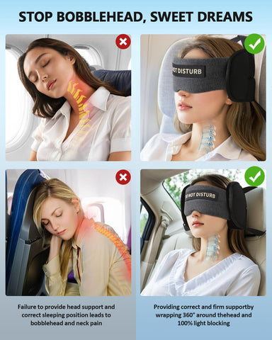 ARLIKSI compact travel pillow with included pouch for easy packing.