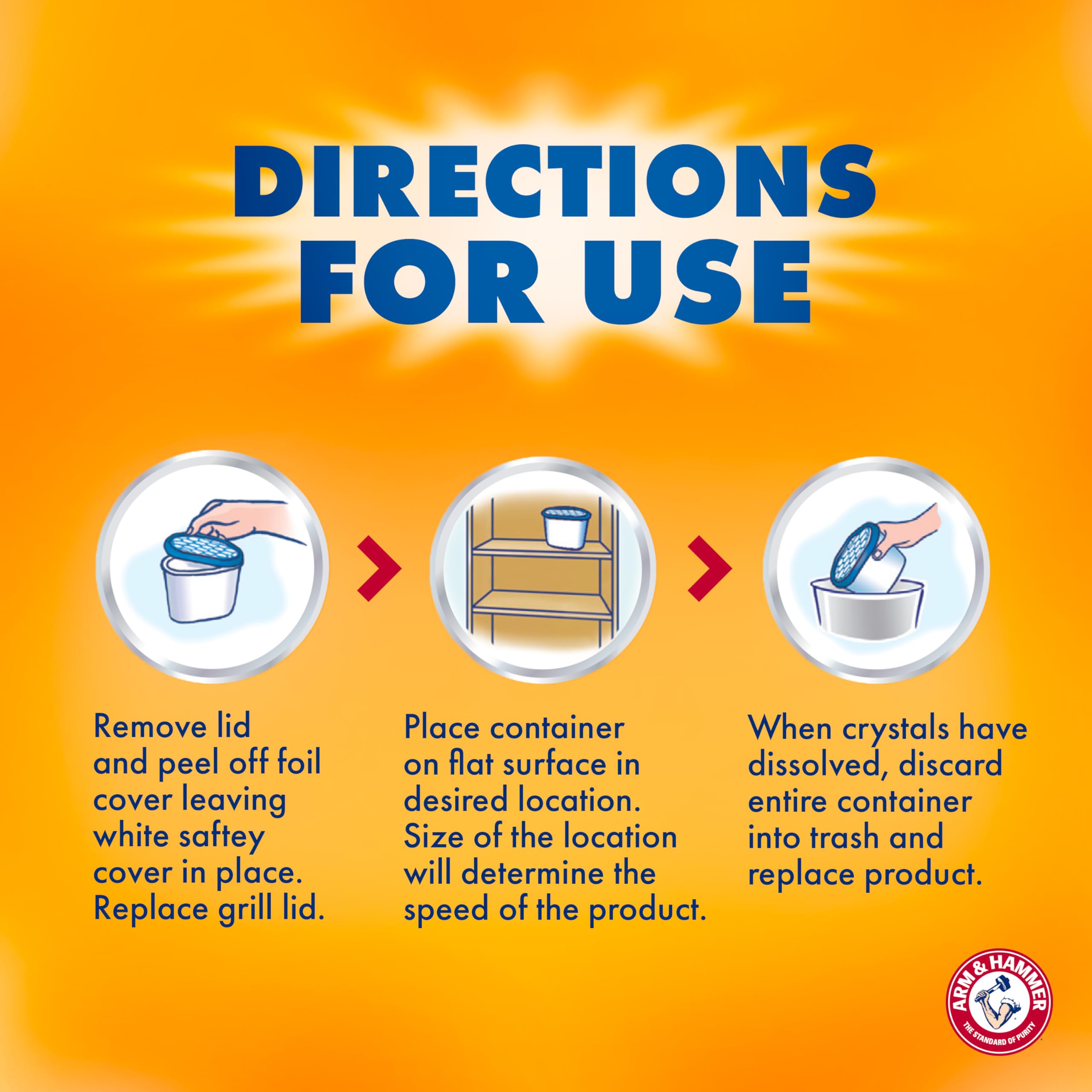 Easy disposal after use with Arm & Hammer Essentials replacement tubs.