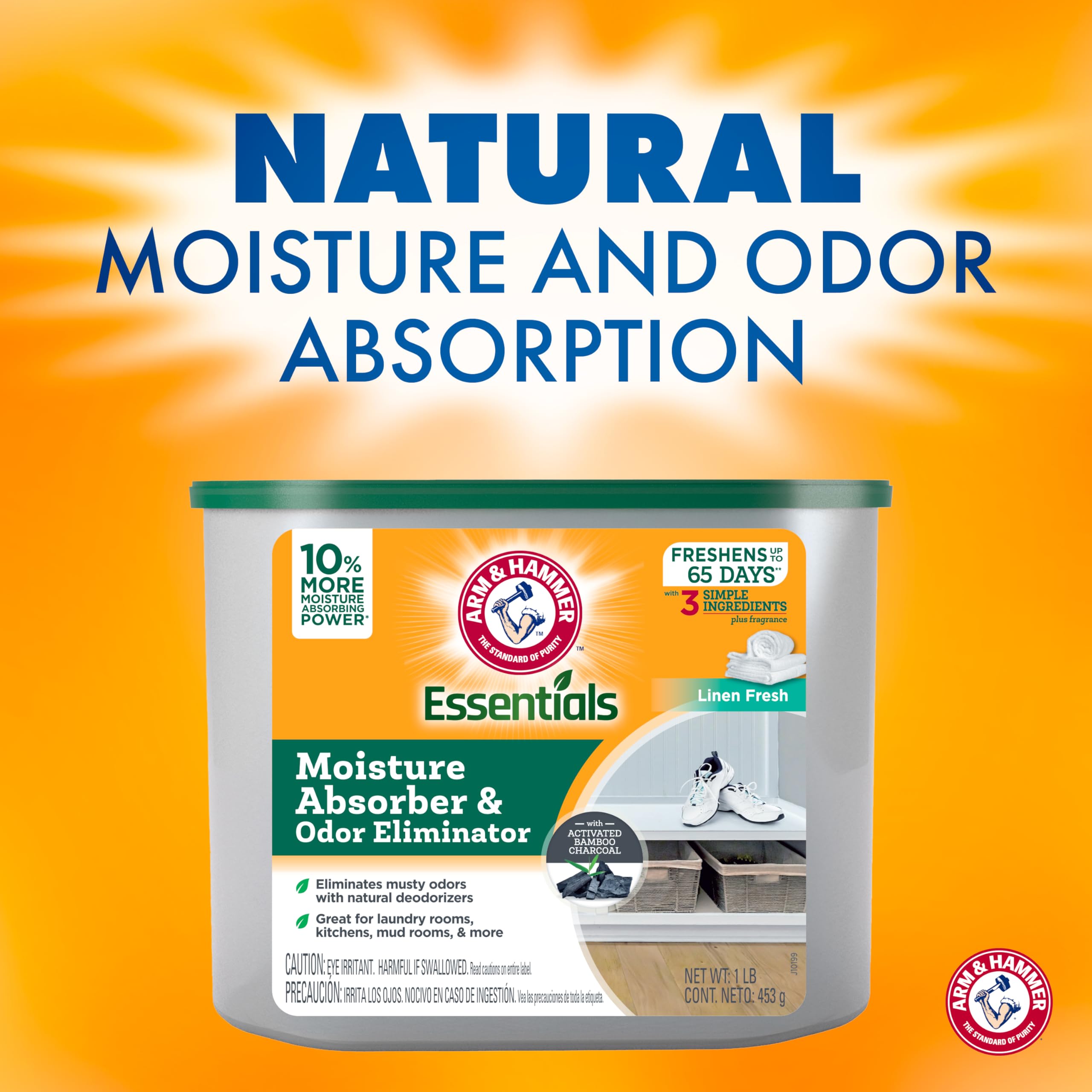 Three 1-pound tubs provide long-lasting moisture control for bathrooms, laundry rooms, and closets.