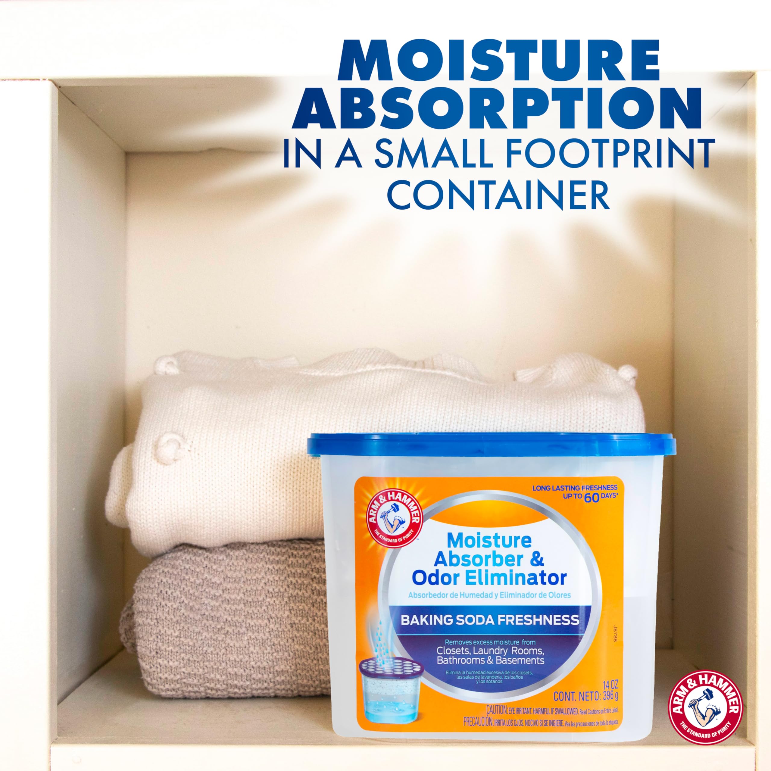 Arm & Hammer fragrance-free odor eliminator tub deodorizing shoes and closet