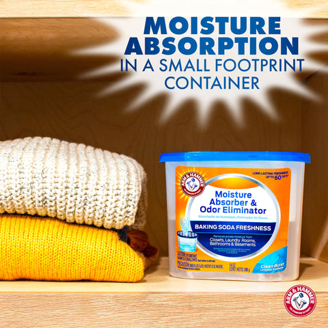Dispensing crystals from Arm & Hammer Clean Burst moisture absorber tub for setup