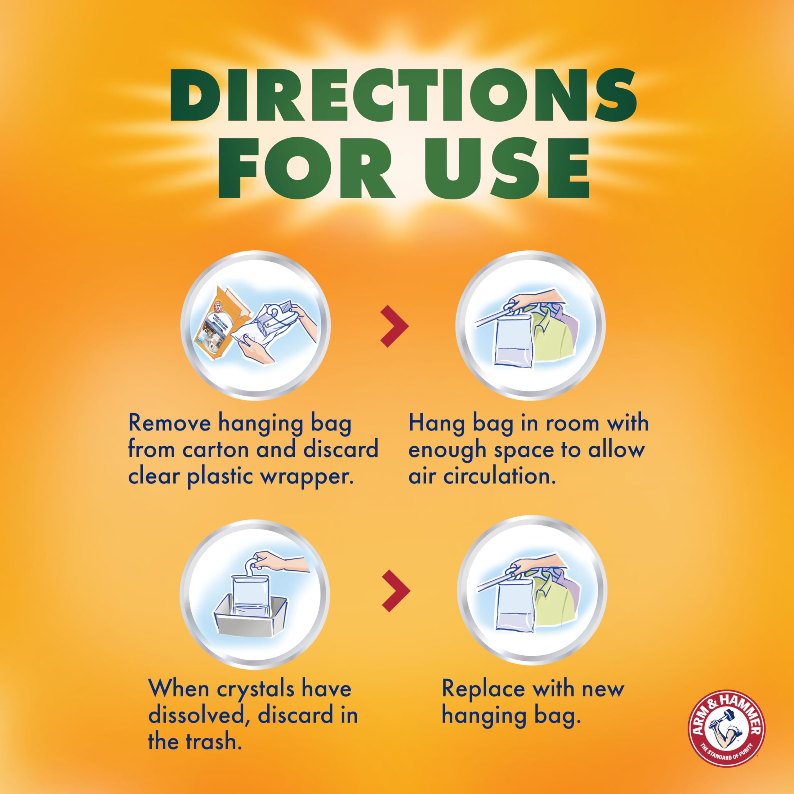 Arm & Hammer Essentials 60 day freshness indicator and moisture control