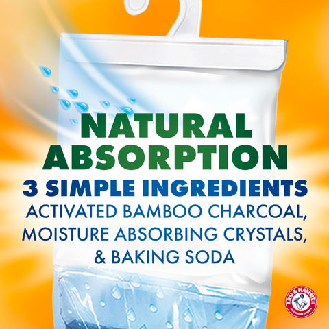 Arm & Hammer Essentials closet hanging setup for moisture control