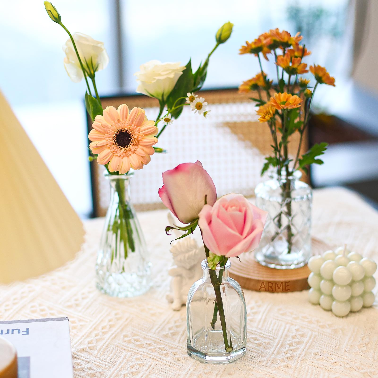 Arme wedding centerpiece bud vases pack for versatile event decor.
