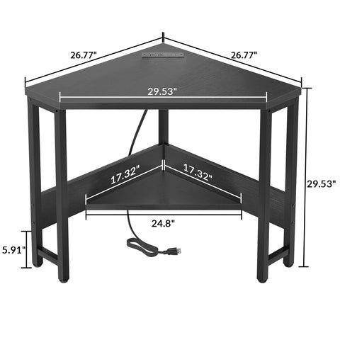 Armocity black corner desk in a modern room layout for compact living.