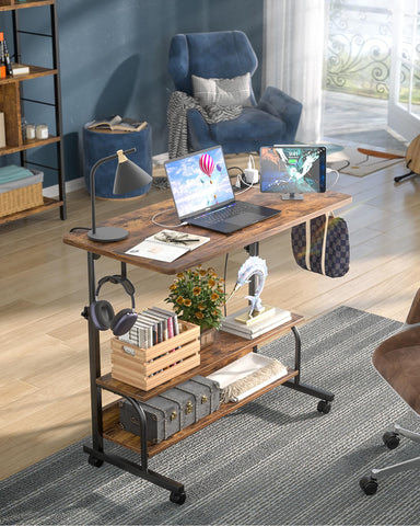 Armocity desk with two-tier storage for daily essentials organized