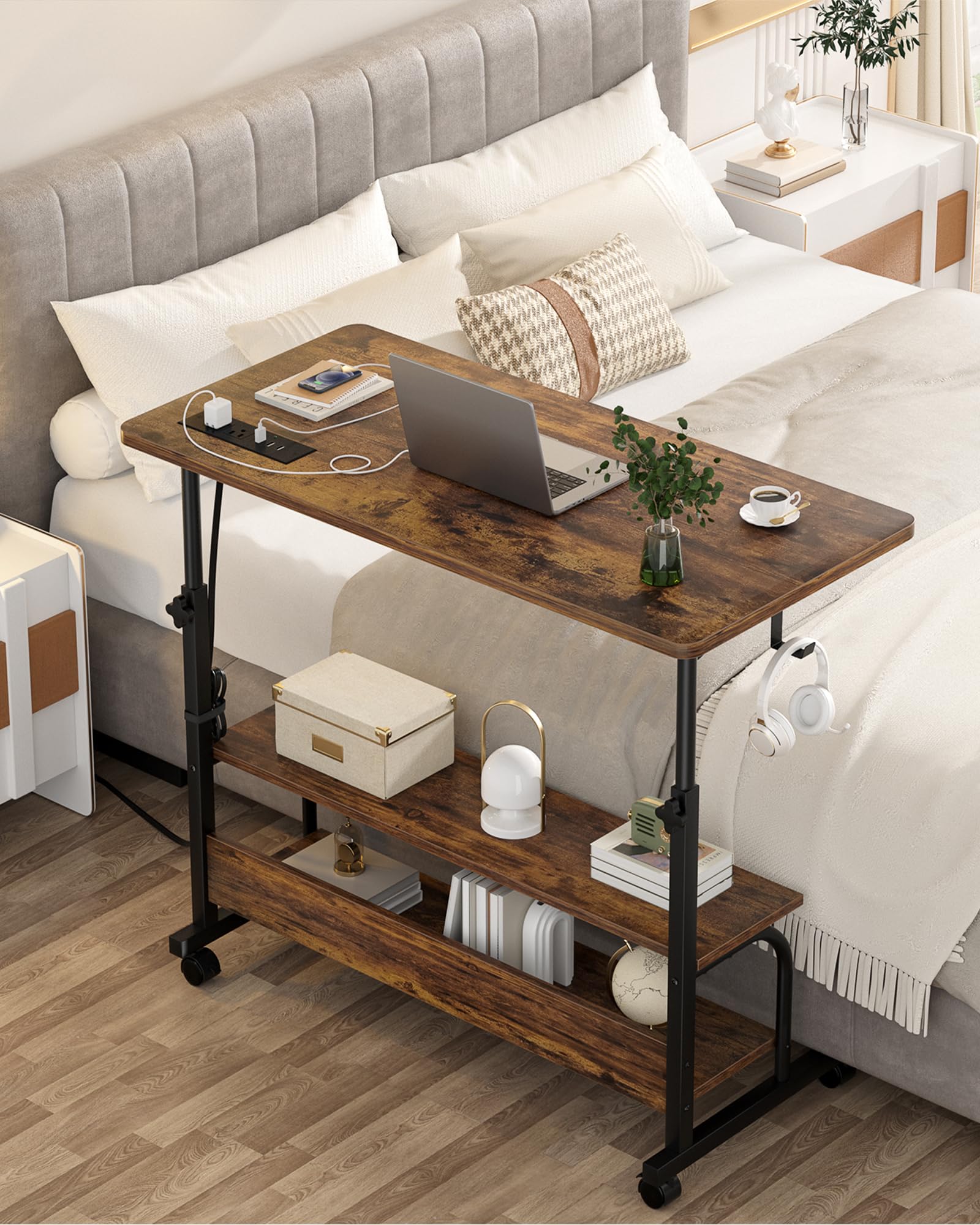 Armocity desk cord management with velcro tape keeps cables tidy