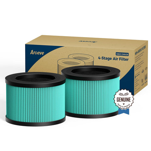 AROEVE MK01 MK06 2-pack front view showing pollen capture effectiveness