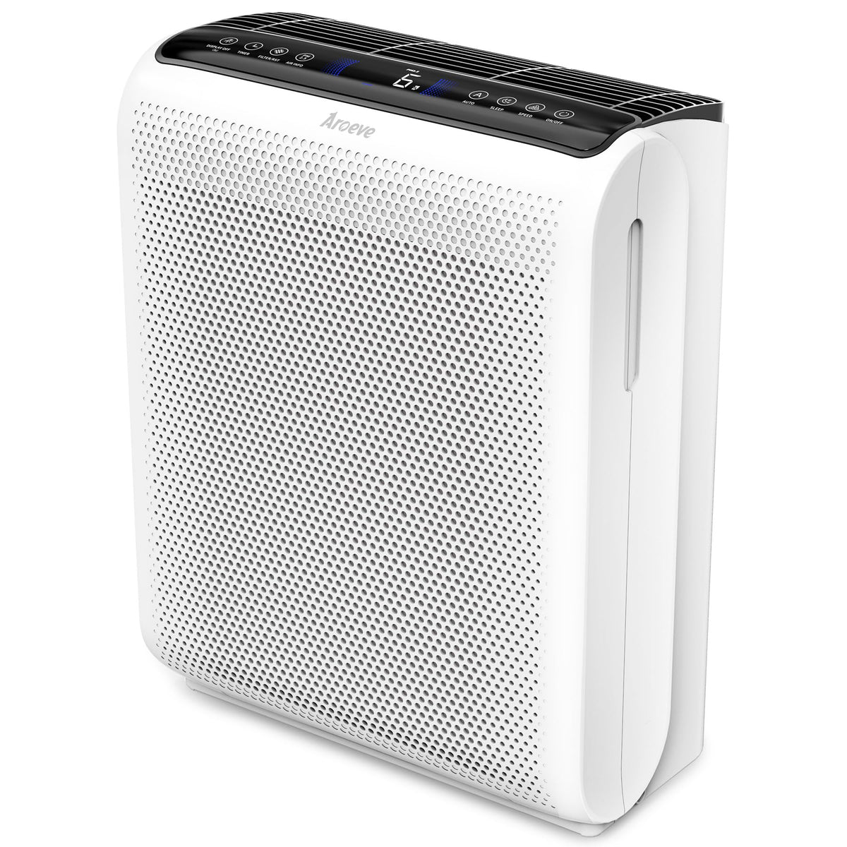 AROEVE MK07 front view, compact purifier for bedrooms.