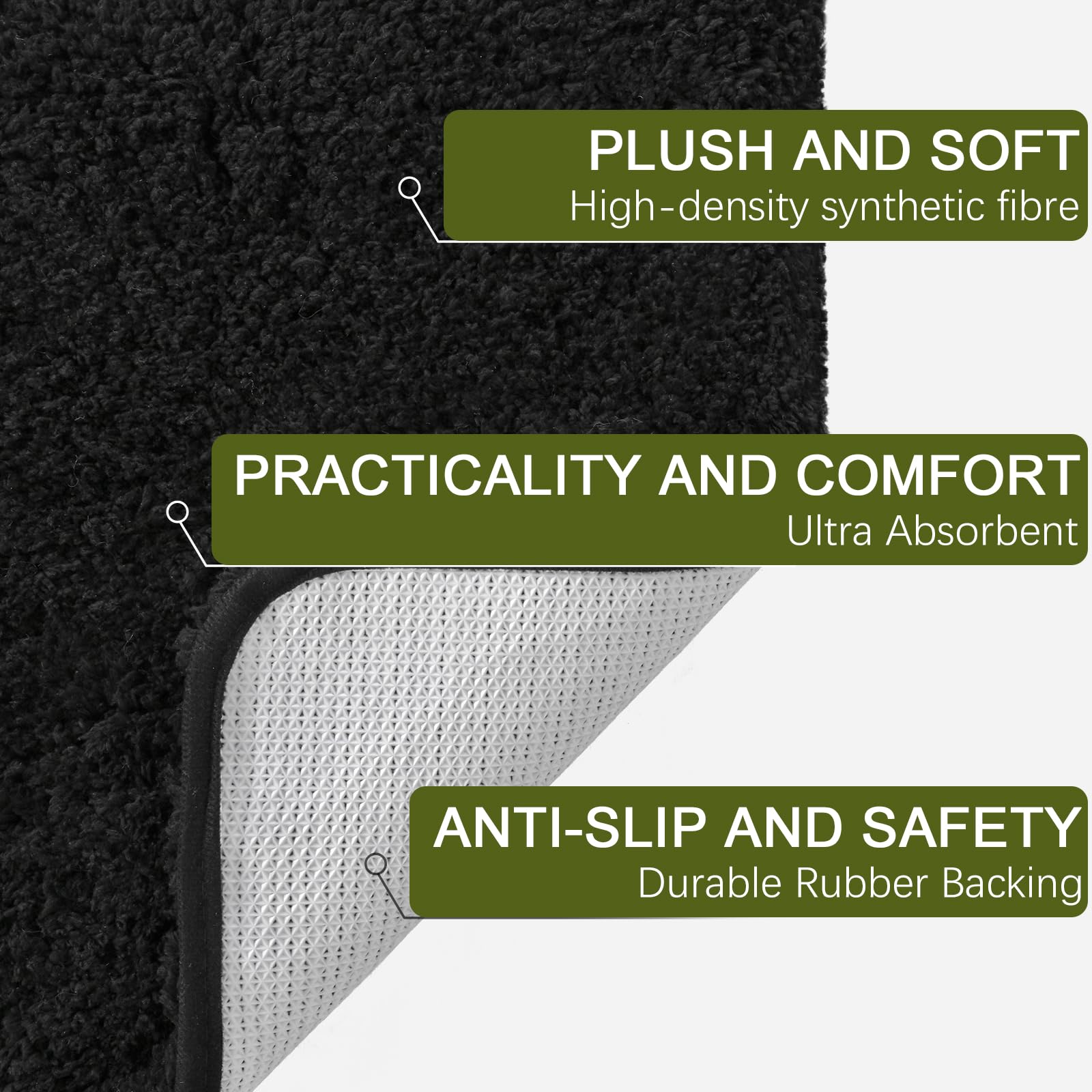 AROgan machine-washable plush rug for easy cleaning