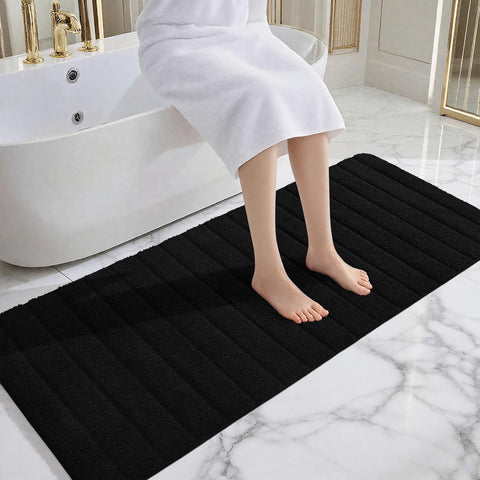 AROGAN non-slip TPR-backed bath rug prevents shifting for safer bathrooms