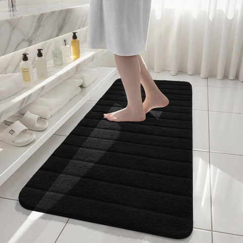 AROGAN ultra-soft microfiber bath mat with plush pile for cozy feet
