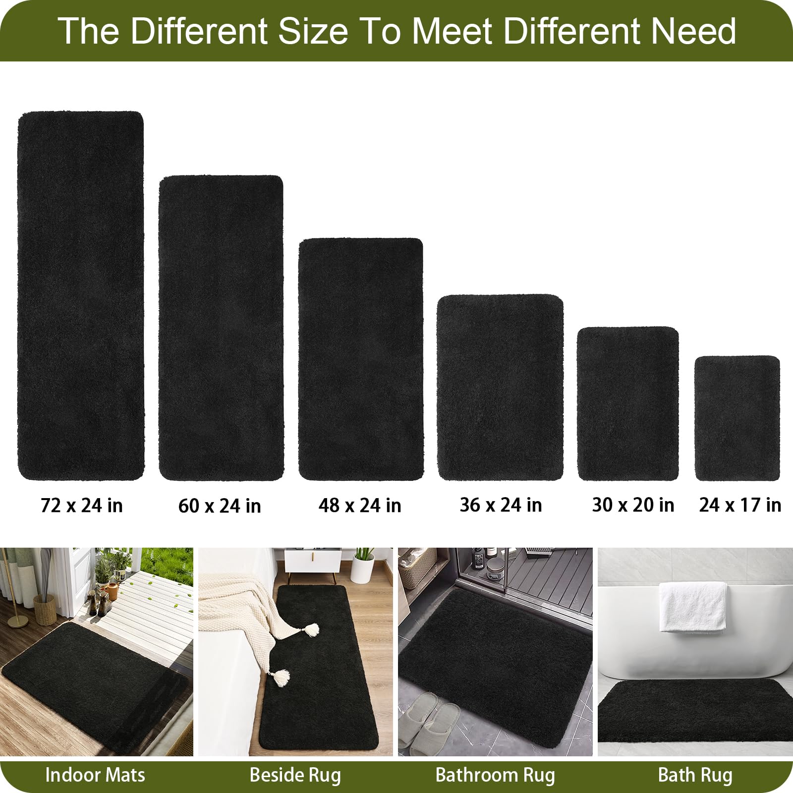 AROgan versatile rug fit for bathroom, kitchen, or bedroom