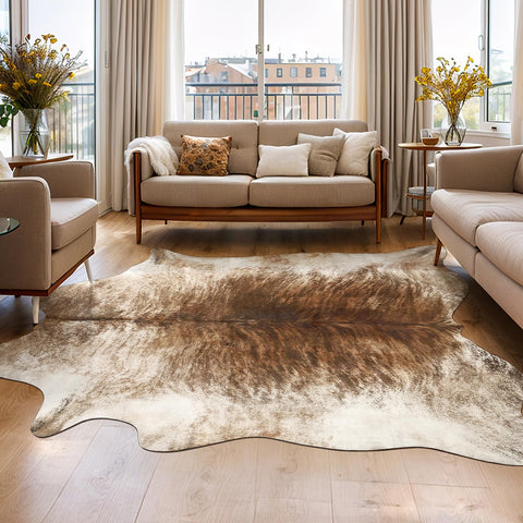 AROGAN faux cowhide rug with soft texture for cozy living rooms