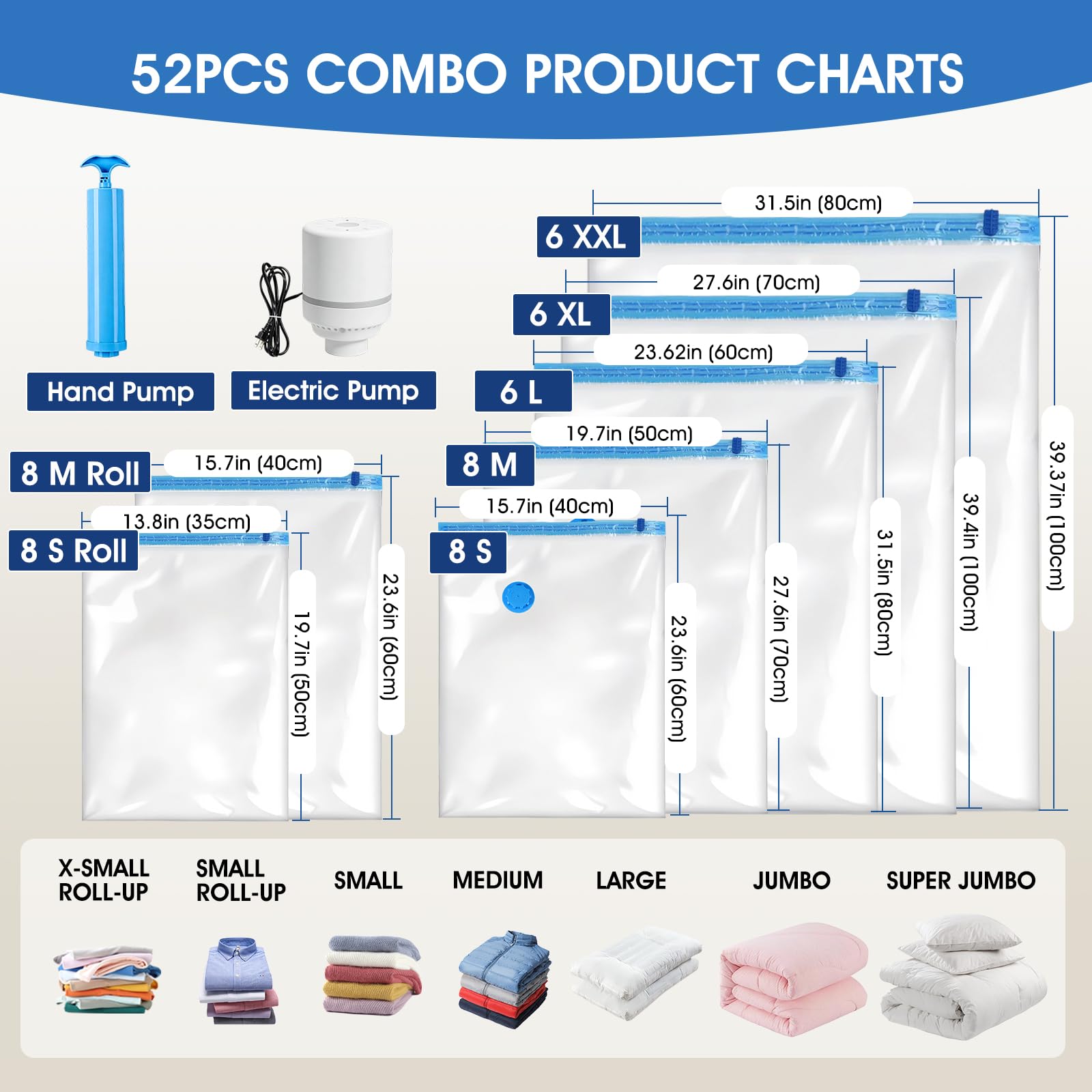 AROIC roll-up vacuum bags demonstrate space-saving packing without pumping.