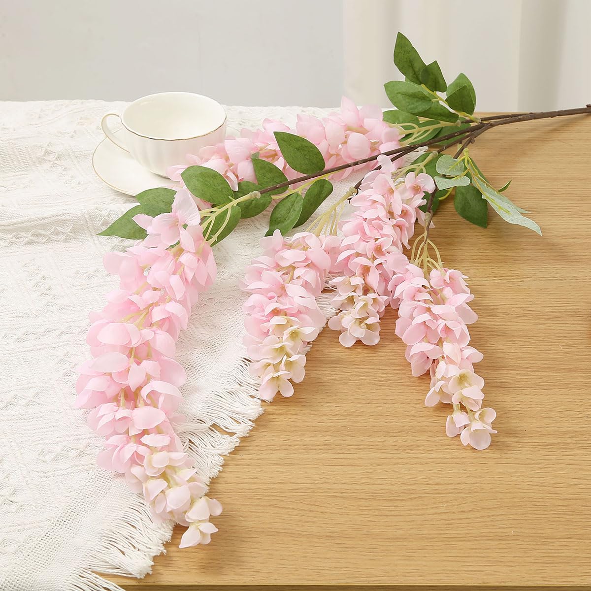AROIUO purple wisteria garland enhances themed celebrations