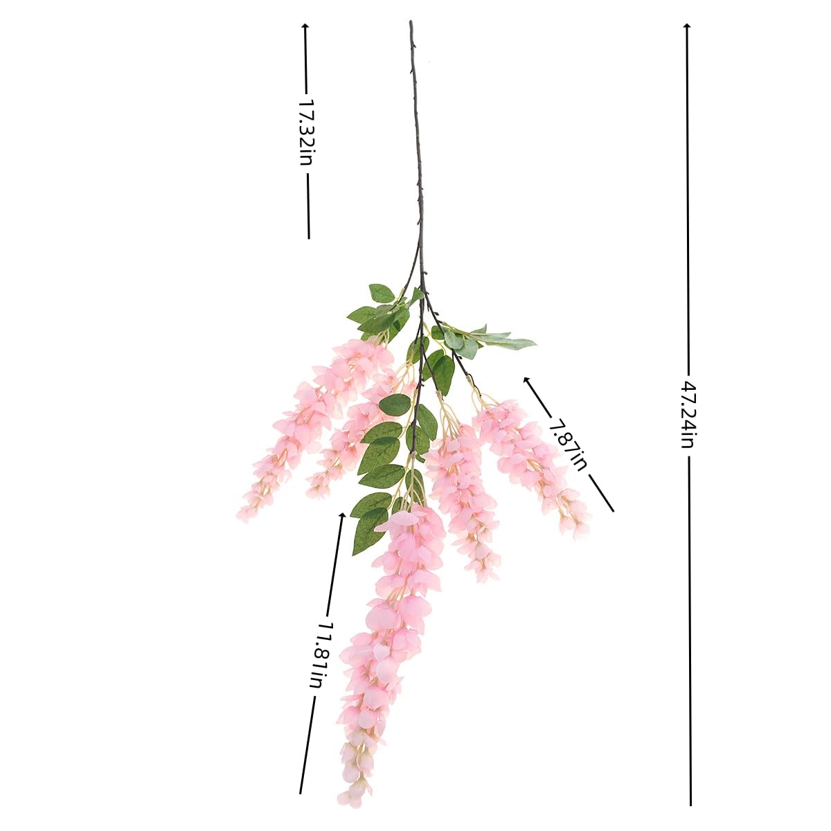 AROIUO white wisteria garland for weddings and bright interiors