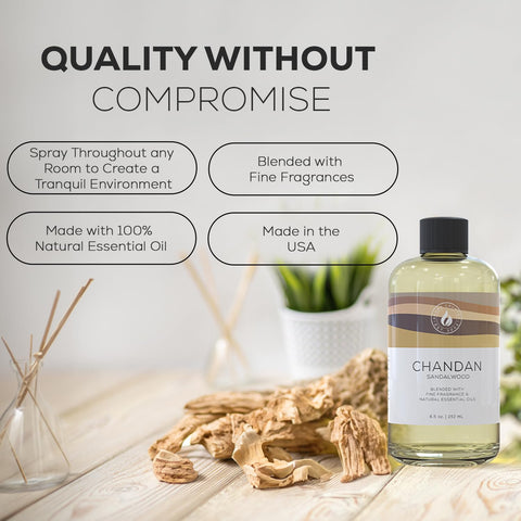AROMA COUNTRY Chandan Diffuser Oil diffuser mist in a calm living room