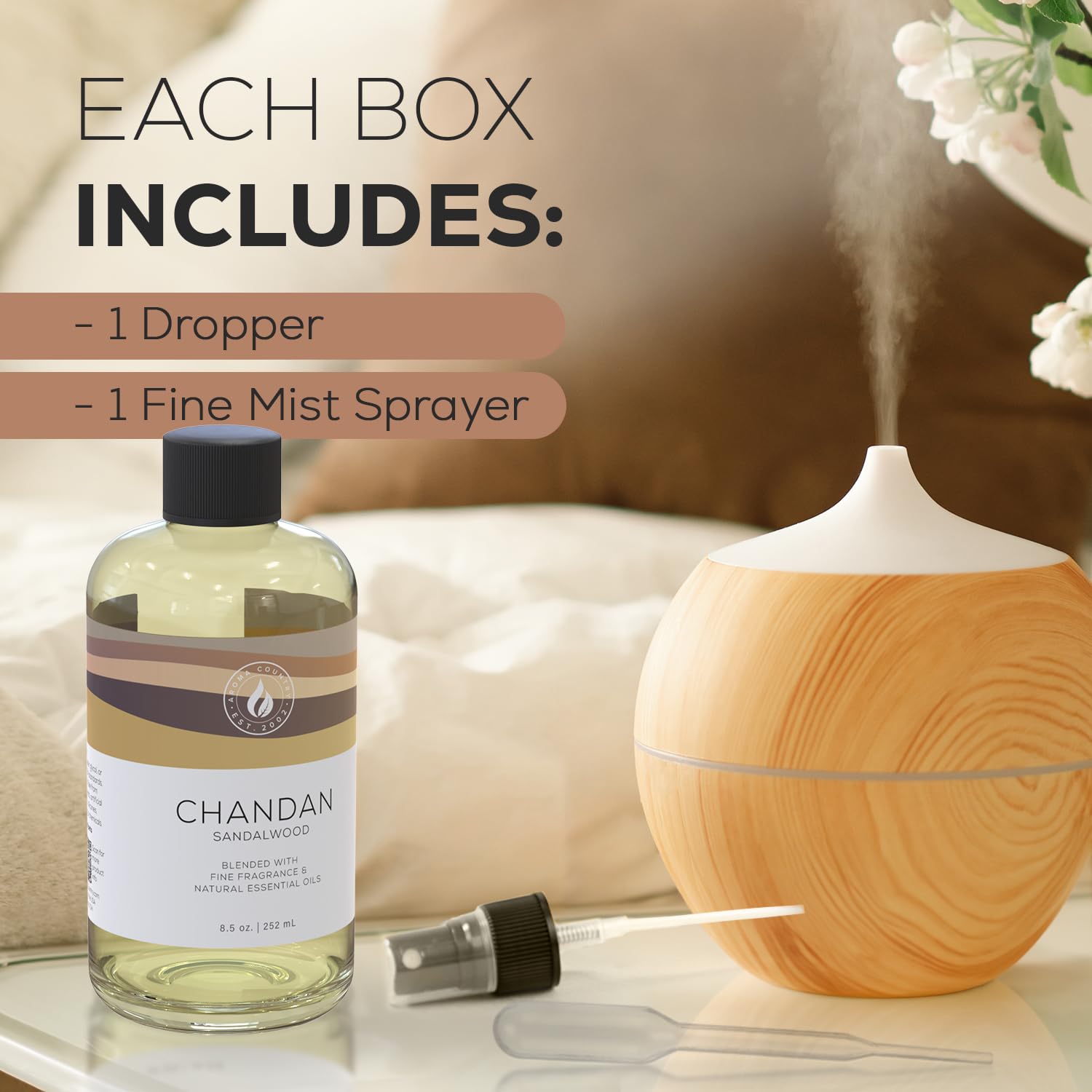 AROMA COUNTRY Chandan Diffuser Oil room spray setup for quick refresh