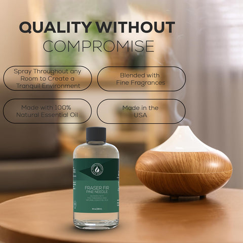AROMA COUNTRY Fraser Fir diffuser oil refill compatible with ultrasonic, waterless, and reed diffusers