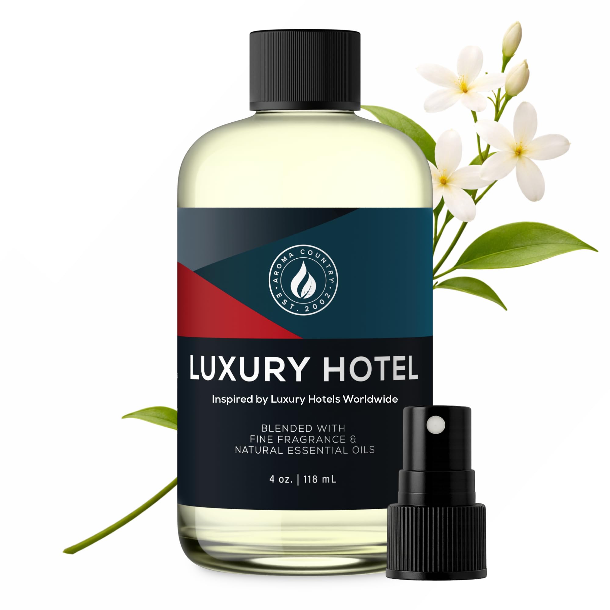 AROMA COUNTRY Ritzy Luxury bottle close-up, ideal diffuser oil for a refined home ambiance.