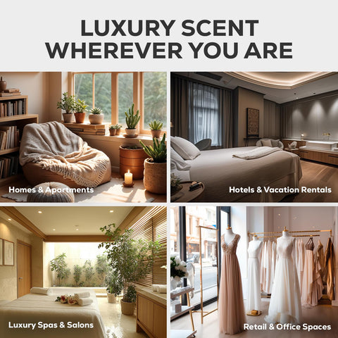 Hotel room ambience with AROMA COUNTRY Ritzy diffuser oil