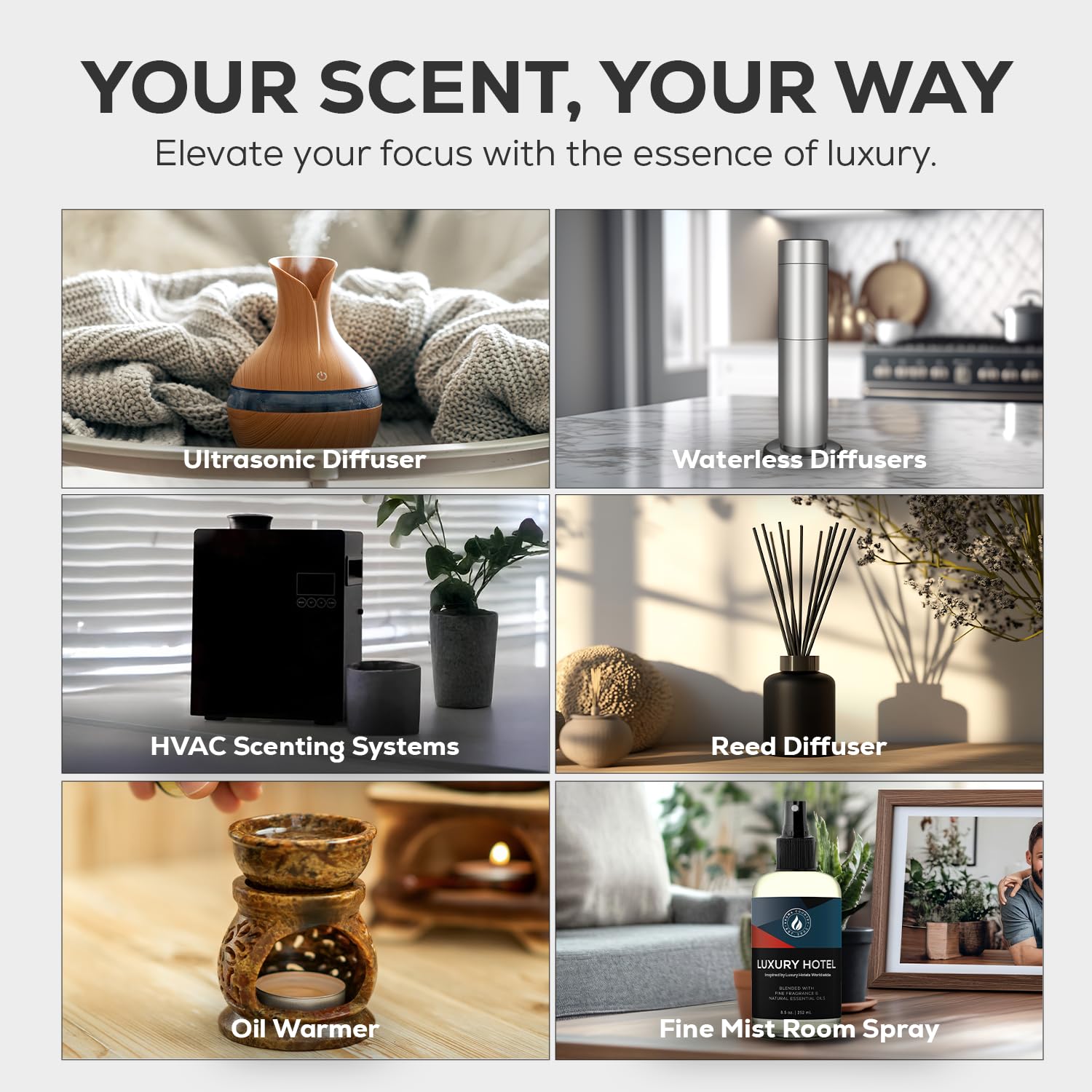 Ritzy diffuser oil in a bathroom for spa-like freshness